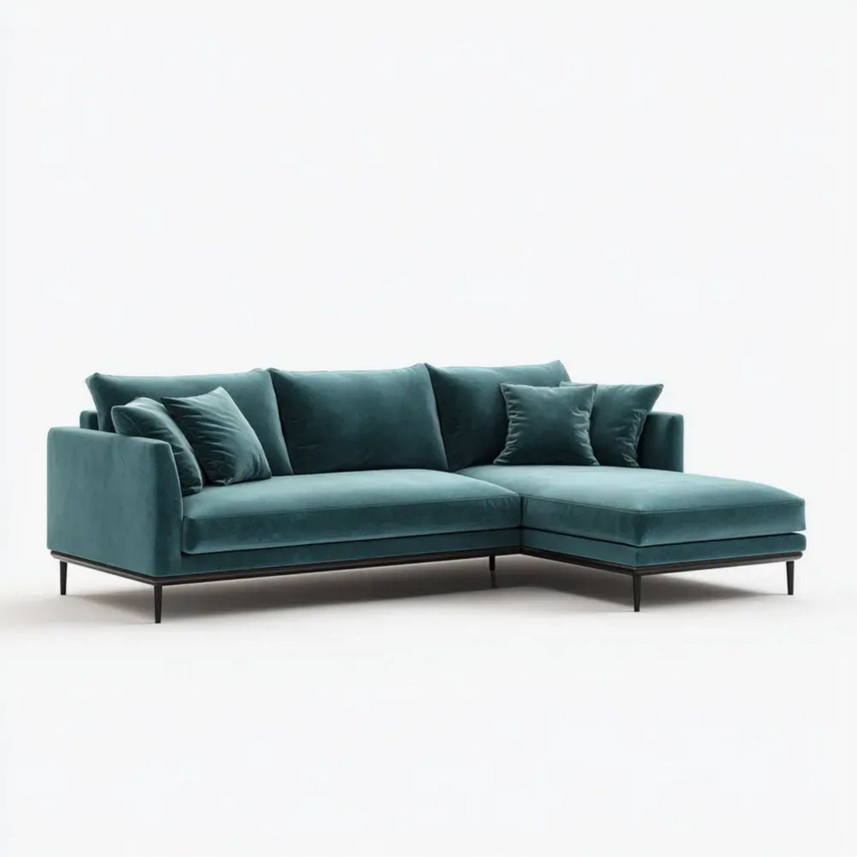 Sofa, 3-osobowa w kolorze zielonym, poliester w kolorze zielonym, 260 x 160 x 85 cm