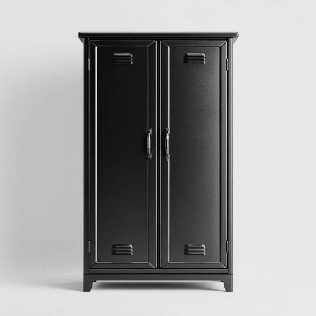 Szafa metalowa Szafka z blachy czarnej 90 x 45 x 180 cm stali prostokątnej