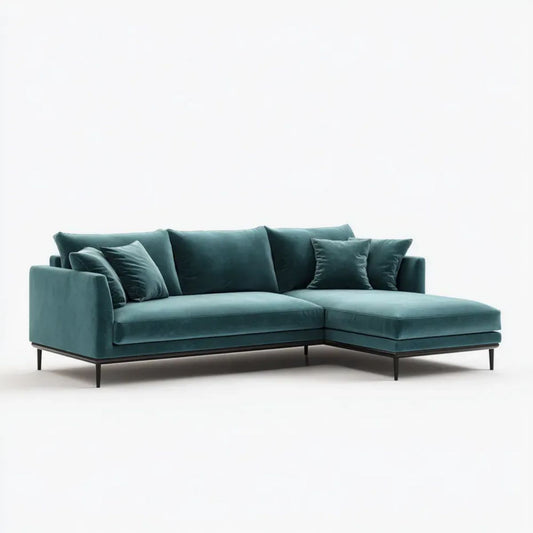 Sofa, 3-osobowa w kolorze zielonym, poliester w kolorze zielonym, 260 x 160 x 85 cm