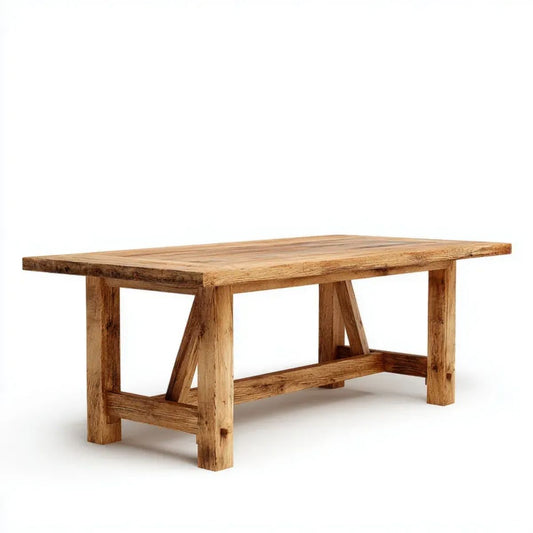 Stół do jadalni, Brązowy prostokątny stół jadalny z litego drewna pochodzącego z recyklingu 180 x 90 x 76 cm