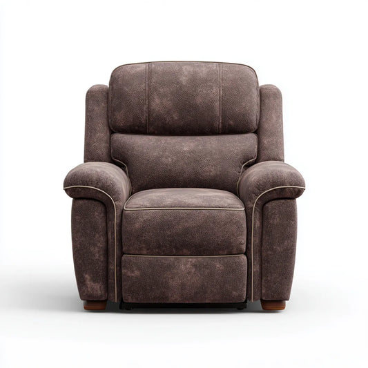 Fotel relaksacyjny TV fotel brązowy 100 x 95 x 105 cm poliester mikrofibry prostokątny